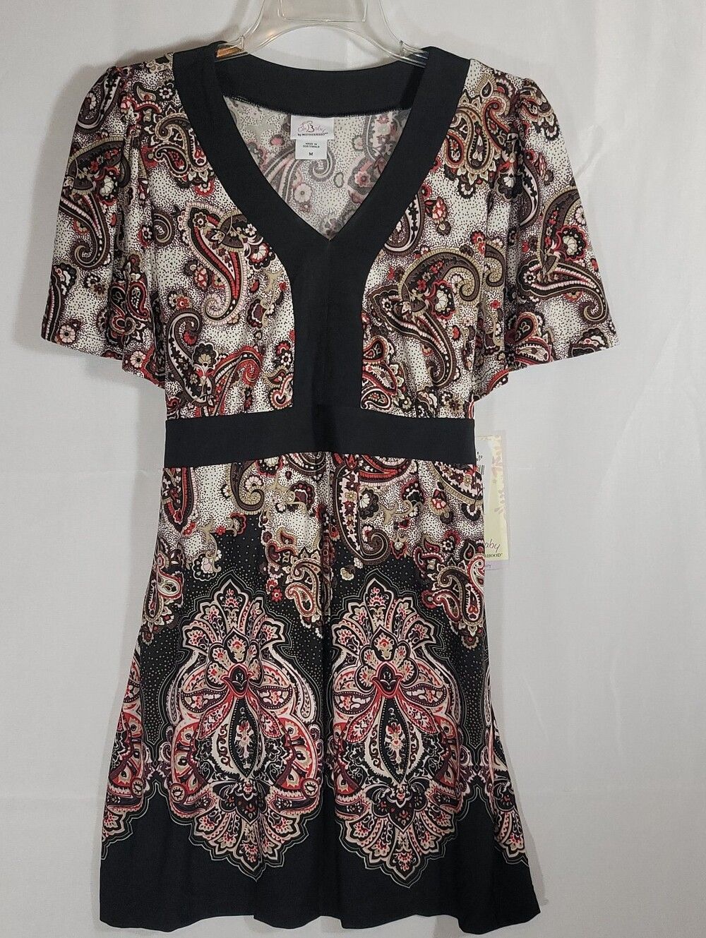 Oh Baby By Motherhood Paisley V-Neck Tunic Maternity Top - Size Medium - Picture 2 of 8